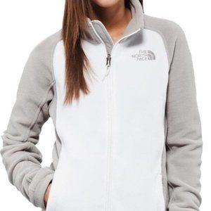 The North Face Grey Women's Fleece Jacket - White and Grey